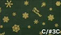 AP65802 聖誕快樂 金色 印花坯布（卷裝）[布料] Cosmo Textile 更多照片