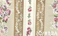 RU2530 RURU BOUQUET Rose Wreath 印花胚布（整卷）[布料] Cosmo Textile 更多照片