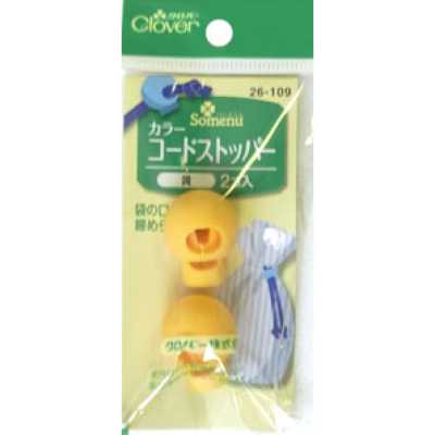 26109 彩色繩子彈簧扣＜黃＞