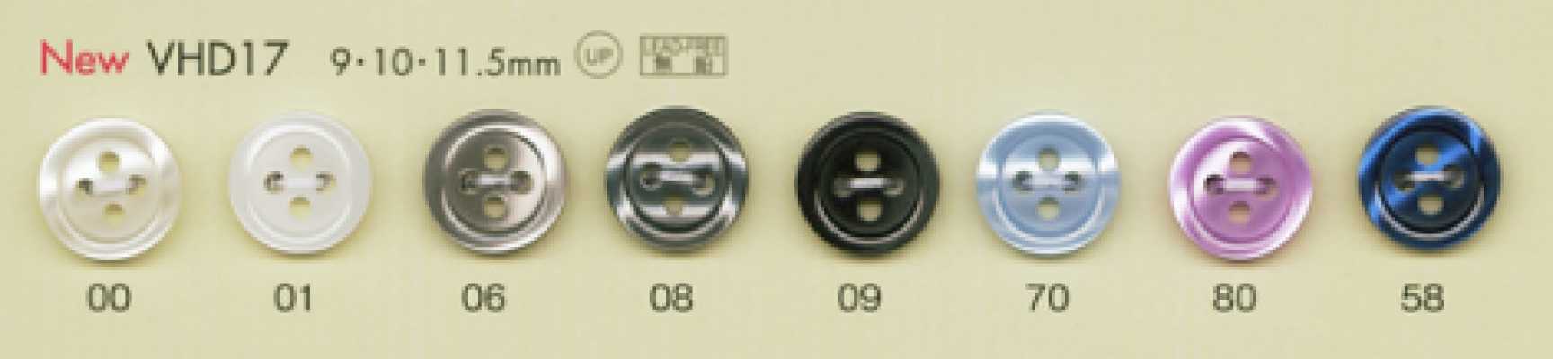 VHD17 DAIYA BUTTONS 耐衝擊HYPER DURABLE""系列 仿貝殼聚酯纖維鈕扣""