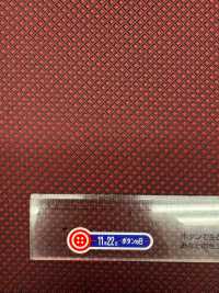 184E 【特價】山梨藤吉田 100%真絲斜紋棋盤格圖案酒紅色[布料] 山本（EXCY） 更多照片