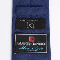 HLN-02 HARISSONS 亞麻領帶藍色[正裝配飾] 山本（EXCY） 更多照片