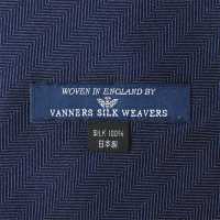 VAS-48 VANNERS真絲阿斯科特領巾人字紋紋海軍藍[正裝配飾] 山本（EXCY） 更多照片