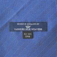 VAS-49 VANNERS真絲阿斯科特領巾人字紋紋藍色[正裝配飾] 山本（EXCY） 更多照片