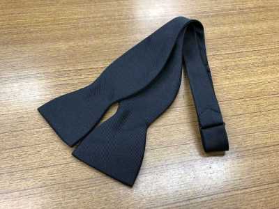 VMT-04 採用VANNERS布料 手綁蝴蝶領結 黑色 斜紋