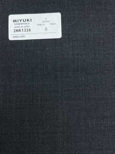 2MK1326 26SS 御幸布料 MIYUKI ESSENTIALS ACTIVA 炭灰色 素色