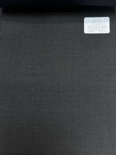 01163-43 25AW HERDREX 【絲綢與羊毛】 絲綢與羊毛 炭灰色 素色