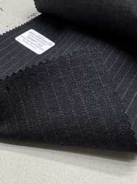 39467-42 25AW BEST SELECTION 【FANCY WORSTTED】 炭灰色條紋條紋精紡[布料] 國島株式會社 更多照片