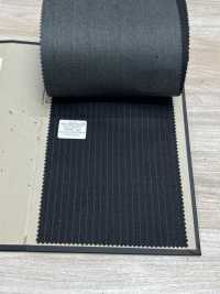 39467-42 25AW BEST SELECTION 【FANCY WORSTTED】 炭灰色條紋條紋精紡[布料] 國島株式會社 更多照片