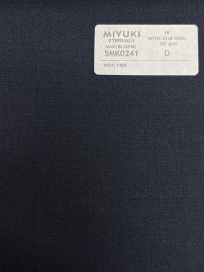 5MK0241 MIYUKI EVER WOOL 陰影窗格 海軍藍