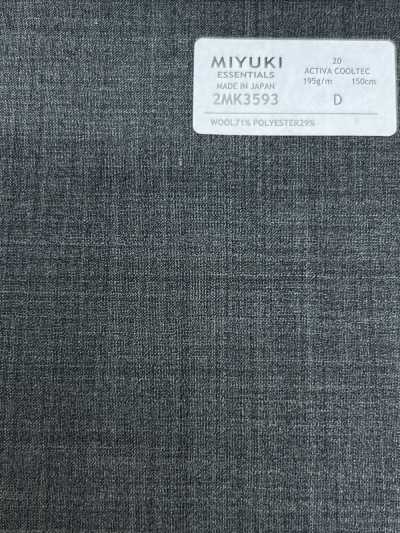 2MK3593 26SS 御幸布料 MIYUKI ESSENTIALS ACTIVA ACTIVA COOLTEC 中灰色 素色