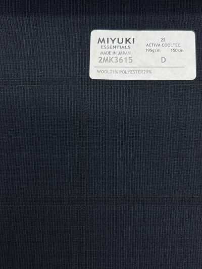2MK3615 26SS 御幸布料 MIYUKI ESSENTIALS ACTIVA ACTIVA COOLTEC 深藍色 格紋