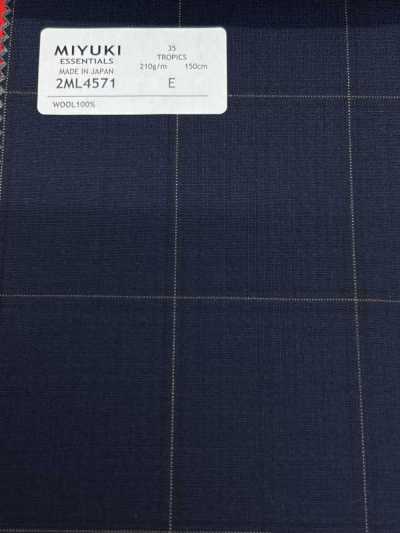 2ML4571 26SS 御幸面料 MIYUKI Essentials TROPICS 深藍 格紋