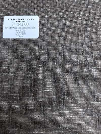 16CN1553 26SS VBC 維塔萊·巴貝里斯·卡諾尼科 SUPERSONIC NATURAL STRETCH 羊毛 絲綢 & 亞麻 熱帶面料
