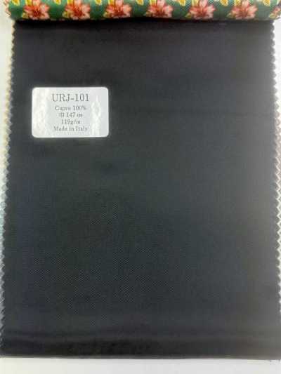 URJ-101 義大利製 銅氨纖維100%印花裡布 黑色 純色