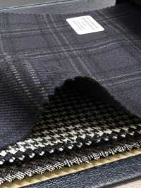 M02045-3 KUNISHIMA1850 獨家系列【SOMO CASHMERE 100%】海軍藍3D格紋[布料] 國島株式會社 更多照片