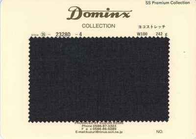 23280-4 經典褲裝系列 橫向彈力 100%羊毛 DOMINX 高級系列 炭灰色