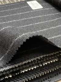 69582-20 26AW HERDREX【Tasmanian Flannel】真絲與羊毛 藏青色條紋[布料] 國島株式會社 更多照片