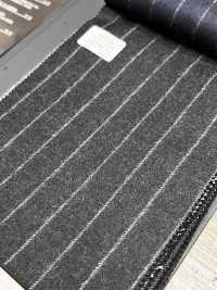69582-41 26AW HERDREX【Tasmanian Flannel】真絲羊毛炭灰色條紋[布料] 國島株式會社 更多照片