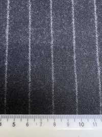 69582-41 26AW HERDREX【Tasmanian Flannel】真絲羊毛炭灰色條紋[布料] 國島株式會社 更多照片
