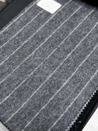 69582-55 26AW HERDREX【Tasmanian Flannel】真絲與羊毛 灰色條紋[布料] 國島株式會社 更多照片