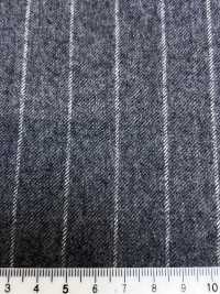 69582-55 26AW HERDREX【Tasmanian Flannel】真絲與羊毛 灰色條紋[布料] 國島株式會社 更多照片