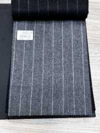 69582-55 26AW HERDREX【Tasmanian Flannel】真絲與羊毛 灰色條紋[布料] 國島株式會社 更多照片