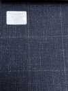 56CN5231 CANONICO WOOL SILK & LINEN 花式西裝布料 海軍藍/棕色 窗格紋