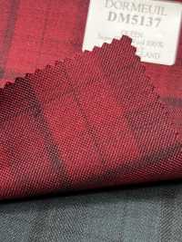 DM5137 DORMEUIL QUEEN Super100's 紅色格紋[布料] 細井商事株式會社 其他圖片