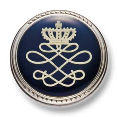 802 日本製 適用於西裝/夾克的 金屬鈕扣 銀色/海軍藍