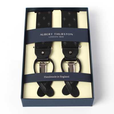 AT-14 Albert Thurston 吊帶 菱形圖案 35MM 黑色