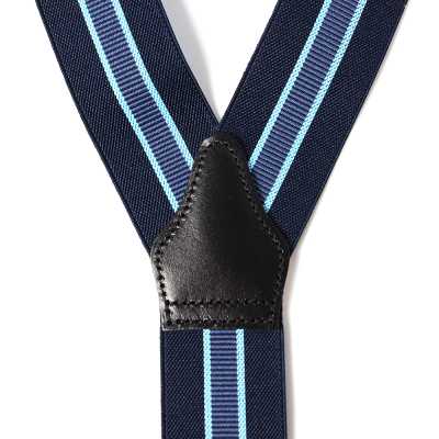 AT-2266-NV Albert Thurston吊帶條紋設計35 毫米深藍色[正裝配飾] ALBERT THURSTON 更多照片