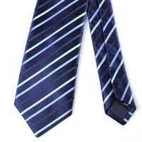 HVN-01 使用 VANNERS面料手工製作的領帶條紋圖案海軍藍[正裝配飾] 山本（EXCY） 更多照片