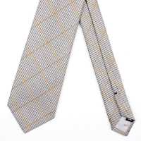 HVN-19 VANNERS面料格倫格紋圖案淺灰色手工領帶[正裝配飾] 山本（EXCY） 更多照片